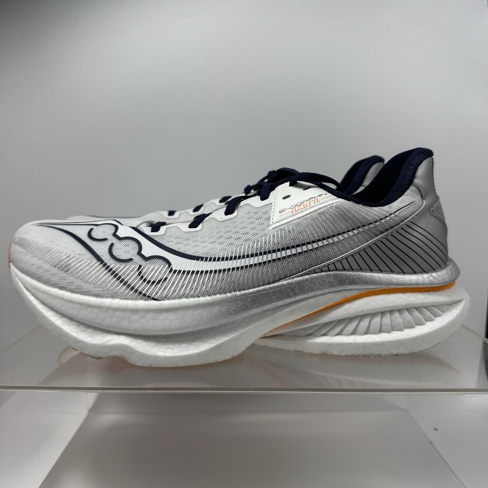 Saucony Endorphin Azura White Naval S101329-1005 Running Shoes Sneakers Men's 13